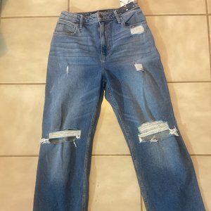 Hollister Ultra High Rise Dad Jeans, distressed NWT